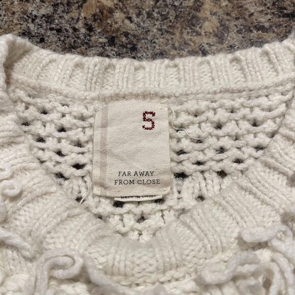 Far Away From Close Anthropologie Womens Sweater Angora 3/4 Sleeve Size Small EC - Picture 2 of 4